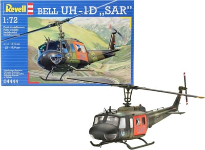 Modelbouwset UH-1D Helikopter met Beweegbare Rotor en Gedetailleerd Interieur