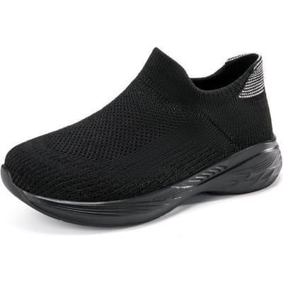 Kindersneakers Lichtgewicht kinderen jongens meisjes vrijetijdsschoenen Zachte bodem Ademend Jongens Meisjes kinderen Sport Student hardlopen 35 black