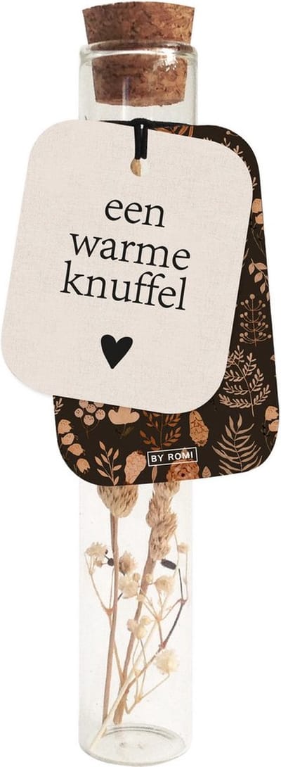 Wensbuisje met droogbloemen - Een warme knuffel