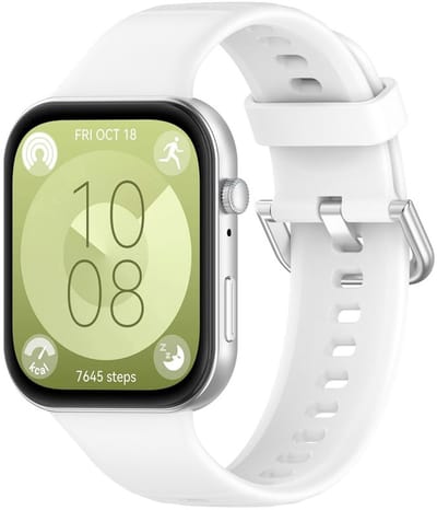 Siliconen bandje - geschikt voor Huawei Watch Fit 5 (PRO), Watch Fit 4 (Pro), Watch Fit 3 - gespsluiting - wit