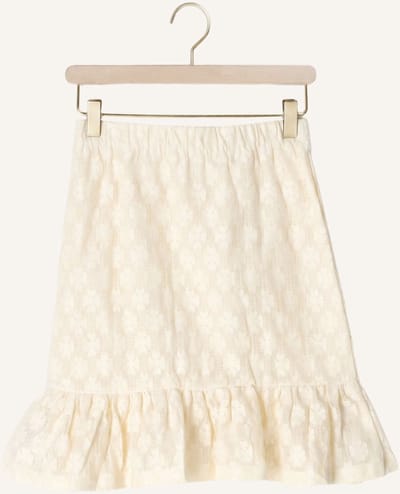 Your Wishes Floral Lace Skirt Meisjes - Korte rok - Ecru - Maat 116