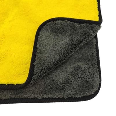 Microvezel Auto Droogdoek - 40/40CM - Poetsdoek- Schoonmaakdoek – Autopoetsdoek - 3 stuks - Geel/Grijs - Universeel - CHPN
