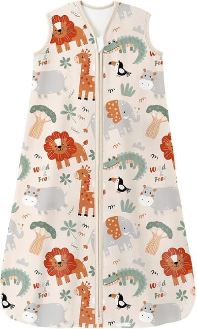 Baby slaapzak - Zomerslaapzak baby - Veilig slapen - 100% katoen - 90 cm - Leeuw print