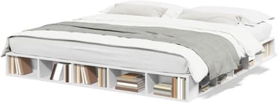 Houten bedframe - Jeugdbed slaapkamerbed - Rustgevende slaap - Duurzaam technisch hout - 180 x 200 cm - Wit