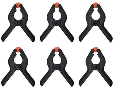 Benson Mini zeilklem/hobby clip set van 6x - 6 cm - kunststof - Dekzeil klemmen - Camping/outdoor klemmen