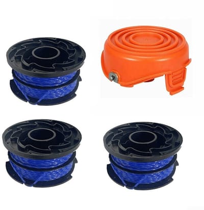 Dailygoody - Spool Cover - Spoel en Lijn Onderdelen - Hoogwaardige Kwaliteit - Zwart - Vervangset voor Trimmers - Geschikt voor Black&Decker GL315 GL3
