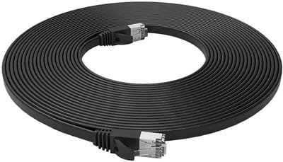netwerkkabel S/STP CAT7 PNI U7100B, 2 x RJ45, 4 aderparen, 32AWG, koper, 10 Gbps, 600 MHz, 10m, zwart
