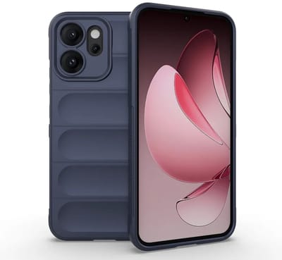 MobyDefend Hoesje - Geschikt voor Oppo Reno14 - TPU Gripcase - Blauw
