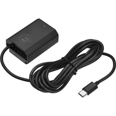 Andoer DC-koppeling Dummy Batterij Type-C USB-C Stekker voor NP-FZ100 Batterij Vervanging voor Sony Alpha zwart