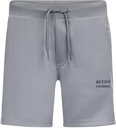 Retour pass short in de kleur grijs.