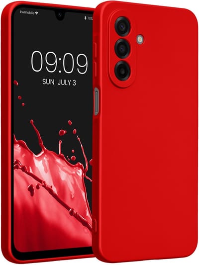 kwmobile metallic telefoonhoesje van TPU - geschikt voor Samsung Galaxy A17 4G / 5G - Flexible case voor smartphone - In metallic donkerrood