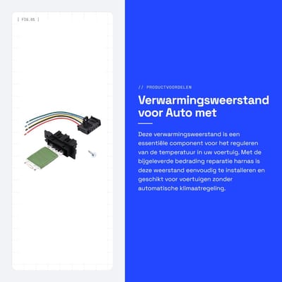 Dailygoods - Verwarmingsweerstand voor Auto met Bedrading Reparatie Harnas