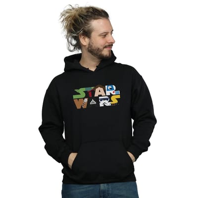 Star Wars Heren Karakter Logo Hoodie (Zwart)
