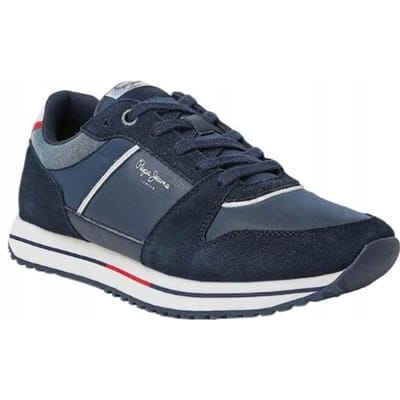 Pepe Jeans - Sportieve Schoenen - Granat - Natuurlijke Leer - Maat 45