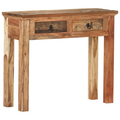 vidaXL - Wandtafel - 90,5x30x75 - cm - massief - acaciahout - en - gerecycled - hout