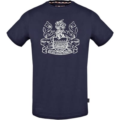 Aquascutum Aldis Crest marineblauw T-shirt