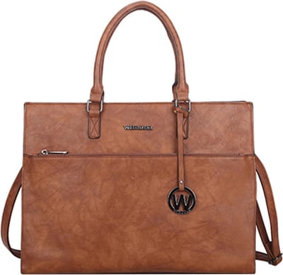Wimona Franca 1290 Schoudertas / Laptoptas - 14 inch - Cognac
