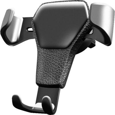 Autohouder telefoon smartphone - Telefoon houder Auto ventilatie - Telefoonhouder auto - Ventilatie rooster - Zwart
