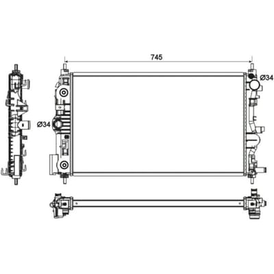Radiator, motorkoeling NRF 53131