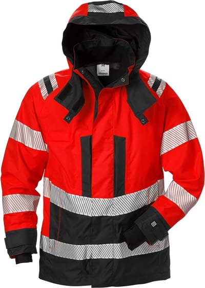 Fristads Hi Vis Airtech® Shelljack Dames Klasse 3 4518 Gtt - Hi-Vis rood/zwart - XS