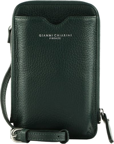 GIANNI CHIARINI Leren Telefoontasje Dollaro Smartphone Case Deep Green Groen