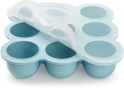 Siliconen Babyvoeding Opslagcontainer met Deksel, 9 Vakken Voor Diepvries, Ideaal Voor Zelfgemaakte Babyvoeding