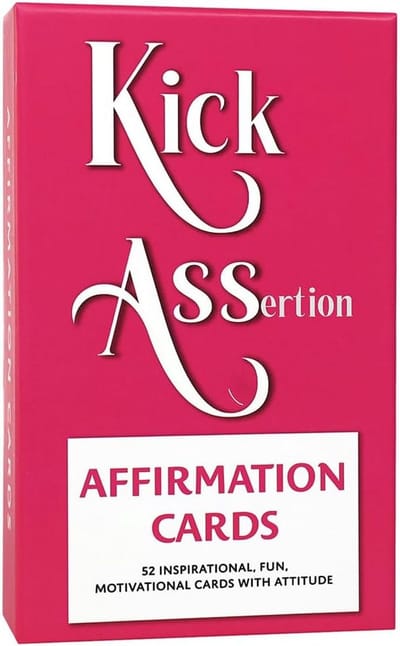 VAPARA DESIGNS KickAss Affirmatiekaarten voor vrouwen met standaard - Sweary motiverende en inspirerende kaarten - grappig cadeau voor vrouwen