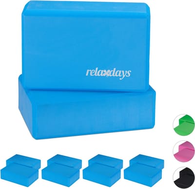 10x yoga blok - blauw - hardschuim - yoga oefening