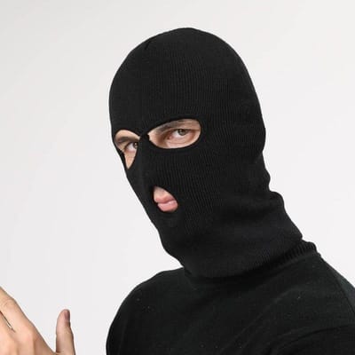Robber Robber Masked Hoofddeksel Masker Volledig Gezichtskap Beschermend Masker Winddicht Stofdicht Fietsmuts Mannelijke Gezichtsbescherming One size black