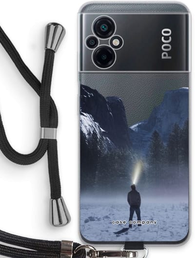 Case Company® - Hoesje met koord geschikt voor Xiaomi Poco M5 hoesje met Koord - Wanderlust - Telefoonhoesje met Zwart Koord - Bescherming aan alle Kanten en Over de Schermrand