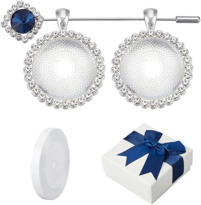 Bruiloft Boeket Bedels - Bruidsfoto Hanger - Bruiloft Herinnering - DIY Foto Pin Maken - 25mm Lade - Zilver