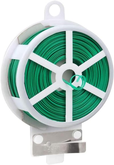 Tuin Twist Tie - Plantenbinddraad Rol - Planten Steunen - Met Ingebouwde Snijder - 50m of 100m - Groen