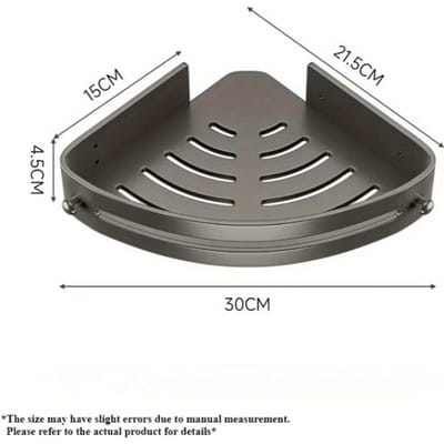 Étagère d'angle murale de rangement sans perçage requis Étagère de rangement pour salle de douche Étanche et antirouille Racks organisateurs pour toilettes black