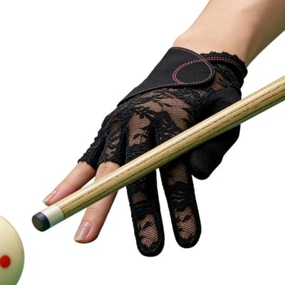 Biljart Handschoen - Poolhandschoen Dames - Precisie Stoten - Kant Verbeterd Ontwerp - Ca. 17 cm Lengte - Roze