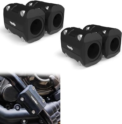 Motorfiets Valbeugel - Frame Sliders - Motor Beschermen - Schokabsorberend Nylon - 2 Paar - Zwart