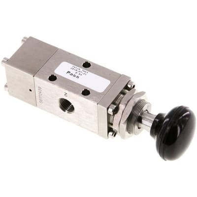 3/2 G1/4 '' (G1/8 '') Knopbediend Ventiel RVS Detent -0.95-12bar/-13.2-168psi