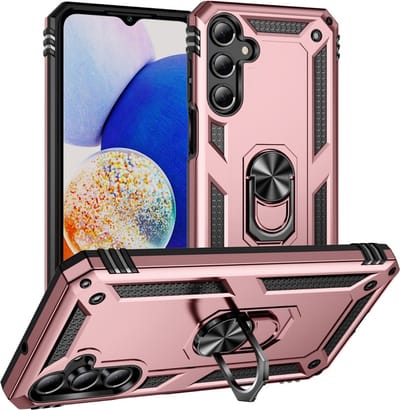 Coverup Hoesje - Geschikt voor Samsung Galaxy A16 Hoesje - Coverup Ring Kickstand Back Cover - Rose Gold