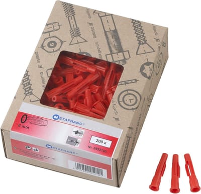 Universele pluggen Ø 8 mm - 100 stuks - Voor massieve en holle bouwmaterialen