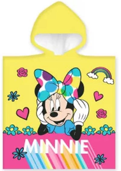Minnie poncho 50 x 100 cm geel