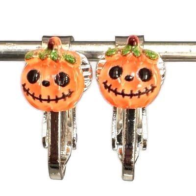 Clip Oorbellen Kinderen - Halloween - Pompoen - Oranje - Knopjes - MNQ bijoux