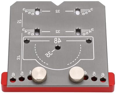 Scharnier Jig Boor Gids Locator voor Deur Kasten - Aluminium Kast Hardware Tool (Klein klemapparaat: 15‑4 cm/059‑157 inch)