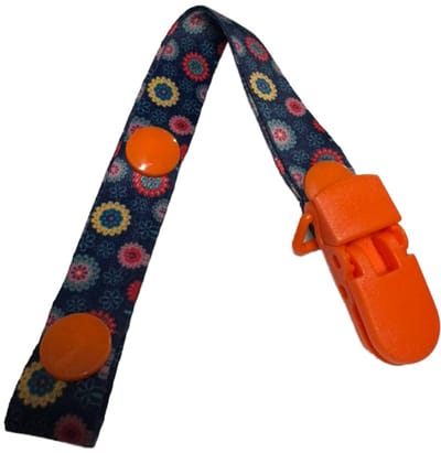 Speenkoord - Speen koordje - Speenketting - Koord - Fopspeen- ketting - Speen baby - Babykamer - Zwart - Bloemetjes - Bloemen - Oranje - Blauw - CHPN