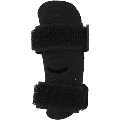 Verstelbare Vingerhuls Beschermer Zwarte Vinger Spalken Wrap voor Basketbal Volleybal L black