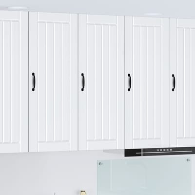 vidaXL - Wandkast - LUCCA - Wit - 40 - x - 31 - x - 100 - cm - Bewerkt - hout
