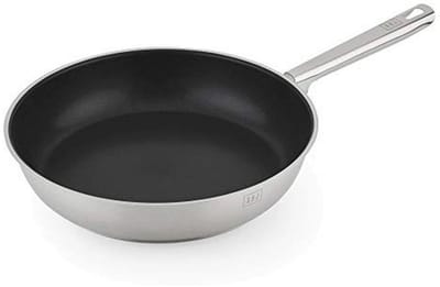 Premium Koekenpan van Roestvrij Staal met Teflon - 26 cm