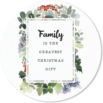 Muismat rond 20x20 cm - Mousepad Kerst - Quote - Familie - Ronde muismatten - Kerst - Cadeau - Kerstcadeau voor mannen en voor vrouwen