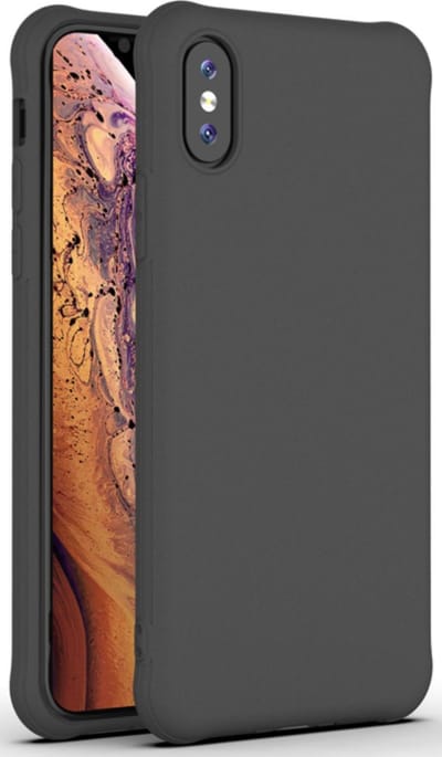 Geschikt voor Luxe Back cover voor Apple iPhone X - iPhone XS - Zwart - TPU Case - Siliconen Hoesje