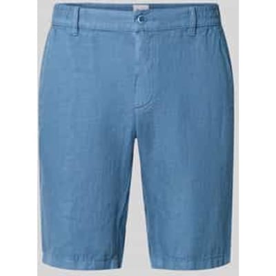 regular fit bermuda van puur linnen model 'BALU'