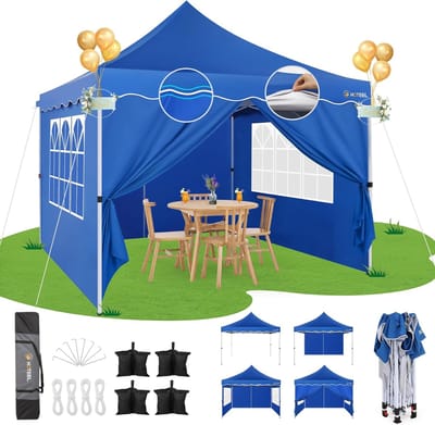 Vouwpaviljoen - Partytent Pop-up - Feestelijke Bijeenkomsten - Met 4 Zijwanden - 3 x 3 Meter