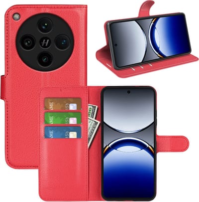 MobyDefend Hoesje - Geschikt voor Oppo Find X8 Pro - Kunstleren Wallet Book Case (Sluiting Voorkant) - Rood